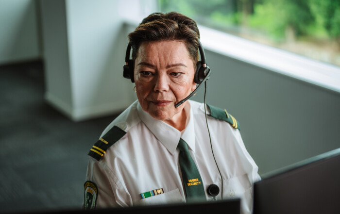 Matrix Security High Resolution image of a staff doing Back to Base Alarm Monitoring